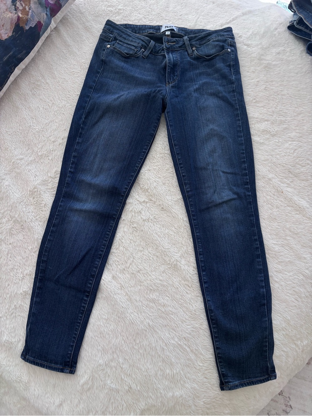 PAIGE Dark Indigo Skinny Jeans